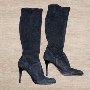 Cole Haan Talia AIR Black Suede Stiletto Knee High Boots Womens Size 7B